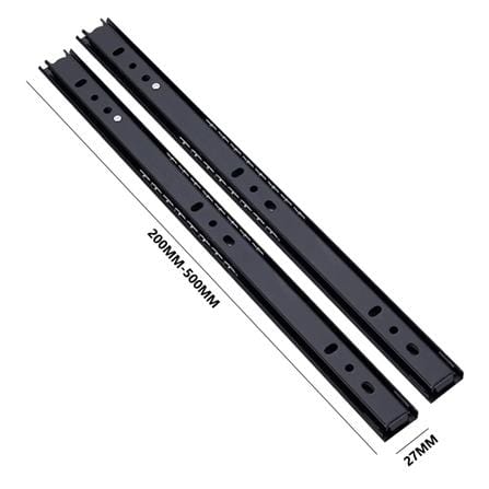 AVIO SIDE DRAWER FULL EXTENSION SLIDE 20" BLACK EACH