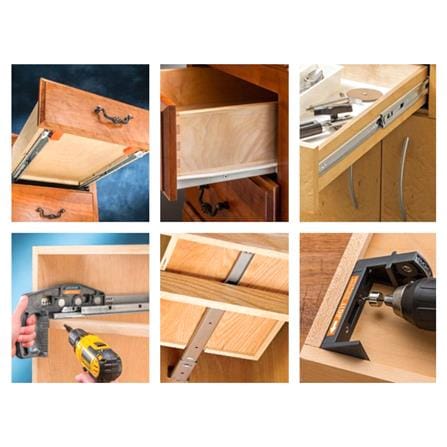AVIO SIDE DRAWER FULL EXTENSION SLIDE 20" BLACK EACH