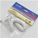 TEL SPRING CORD 30CM NL-TEL4SN-WH NESLY