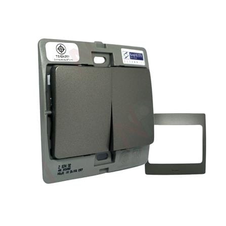LEGRAND 2GANG 1WAY SWITCH BIG ROCKER DS-283402 DARK SILVER