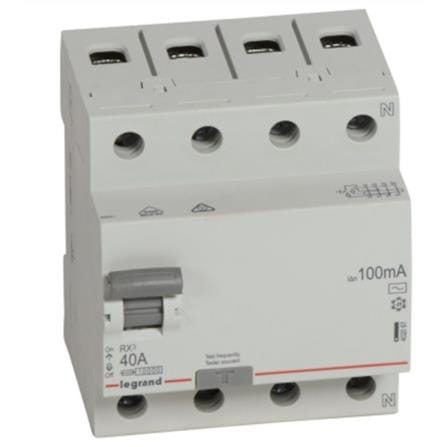 LEGRAND RESIDUAL CURRENT DEVICE FLUSH 40A AC 100MA (402067)