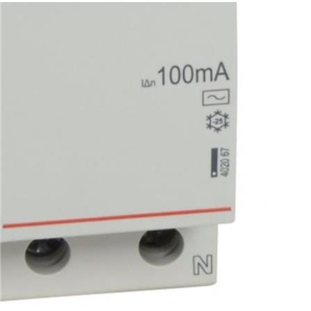 LEGRAND RESIDUAL CURRENT DEVICE FLUSH 40A AC 100MA (402067)