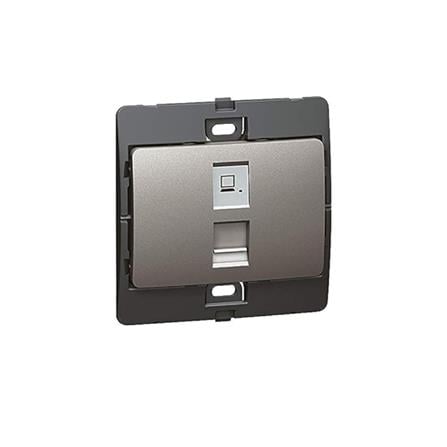 LEGRAND DATA SOCKET MALLIA RJ45 CAT6 283562 DARK SILVER