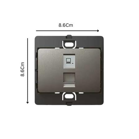 LEGRAND DATA SOCKET MALLIA RJ45 CAT6 283562 DARK SILVER