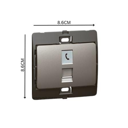 LEGRAND TELEPHONE SOCKET RJ11-283560 DARK SILVER