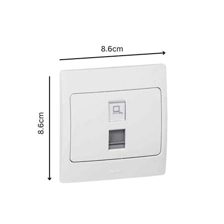 LEGRAND DATA SOCKET MALLIA RJ45 CAT6-281162 WHITE