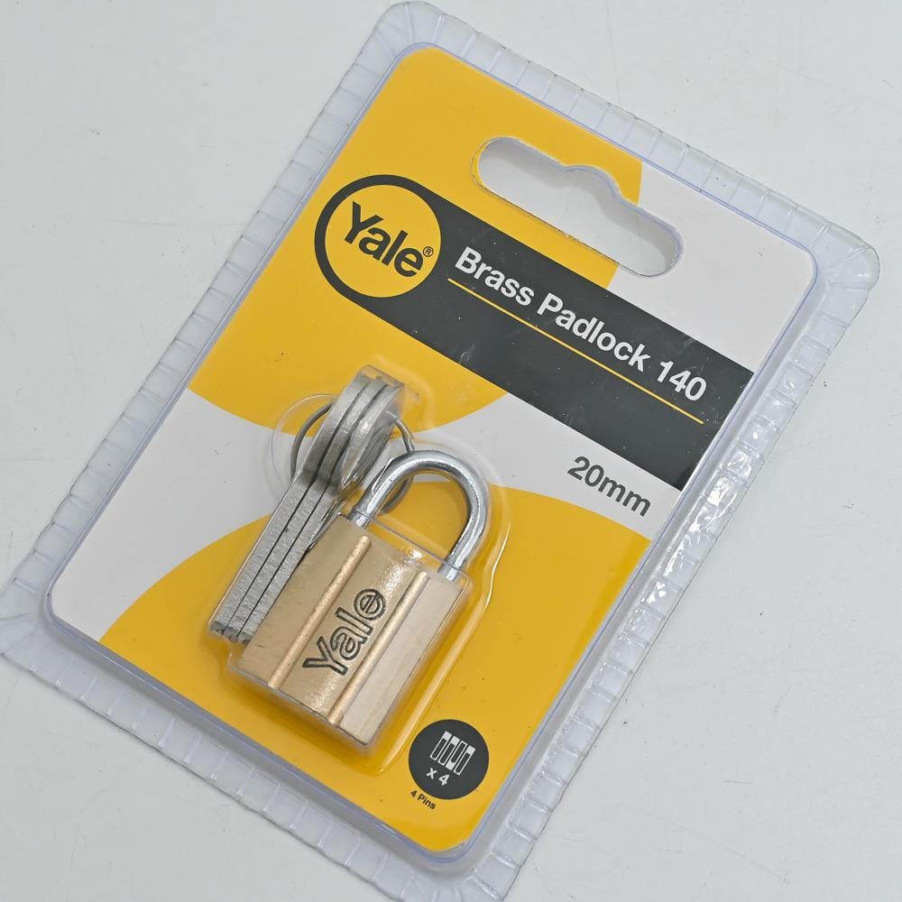 YALE 20MM BRASS PADLOCK V140.20