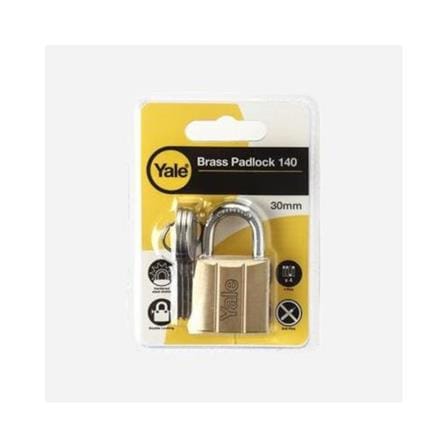 YALE 30MM BRASS PADLOCK V140.30