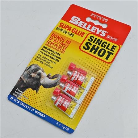 SELLEYS SUPA GLUE SINGLE SHOT SUPER GLUE 3X1G
