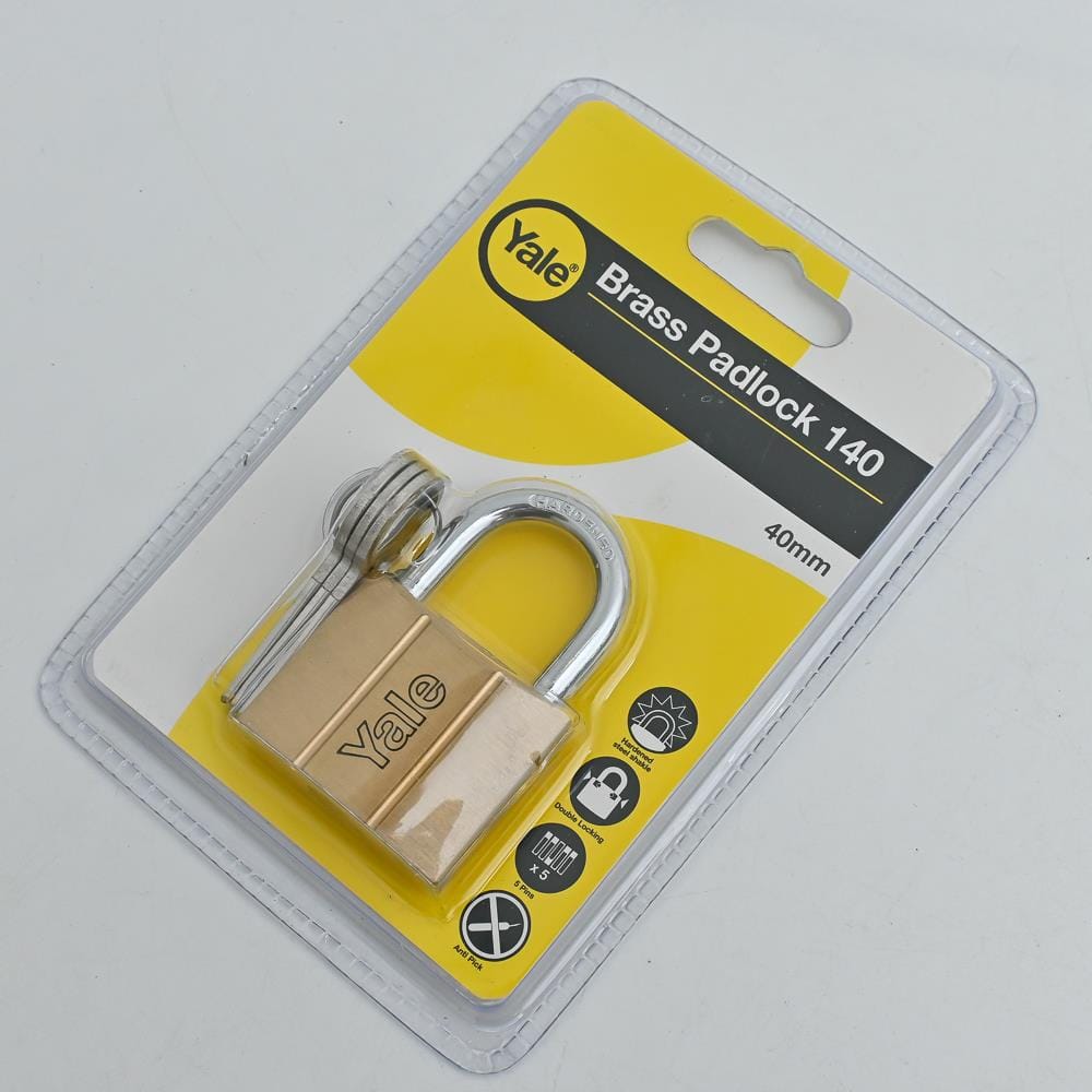 YALE 40MM BRASS PADLOCK V140.40