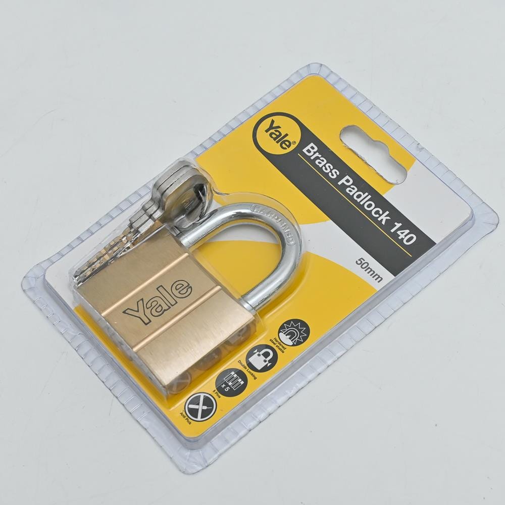 YALE 50MM BRASS PADLOCK V140.50