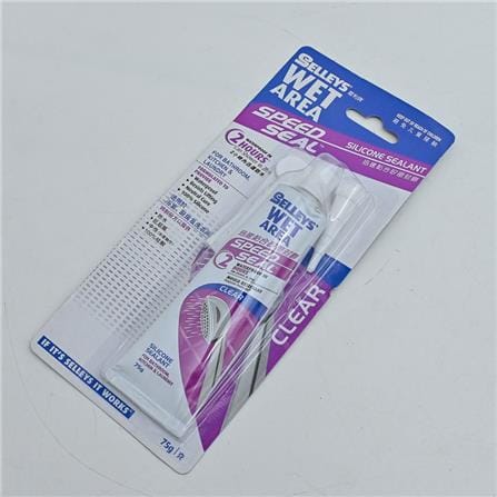 SELLEYS WET AREA SPEED SEAL SILICONE (CLEAR) 75G