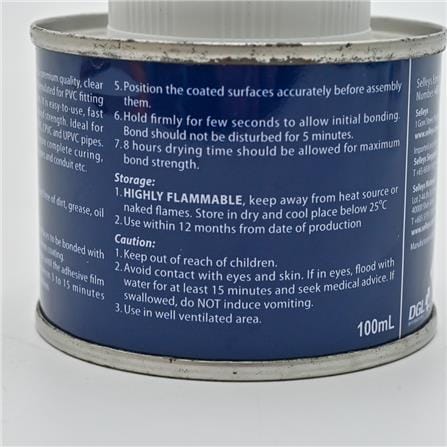 PRO-SPEC PVC PIPE ADHESIVE 100ML CLEAR