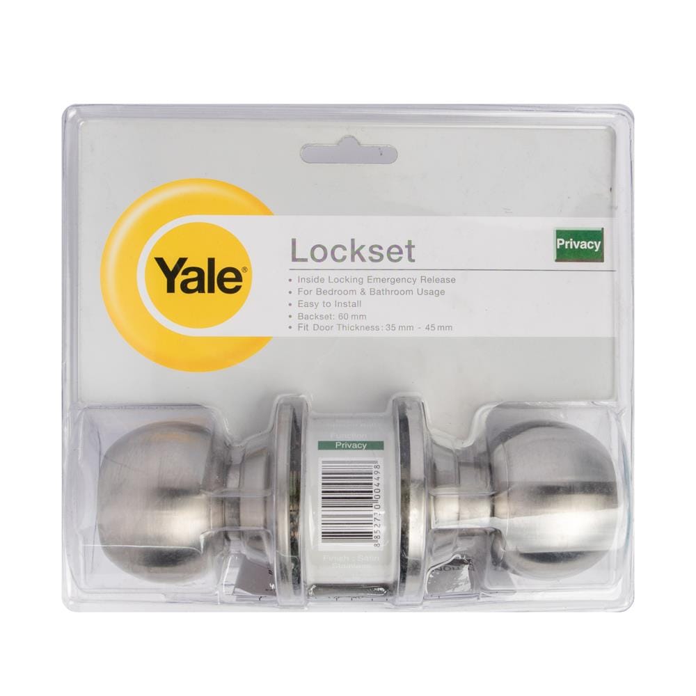 YALE BATHROOM KNOB KN-VCA5122US32D SATIN STEEL