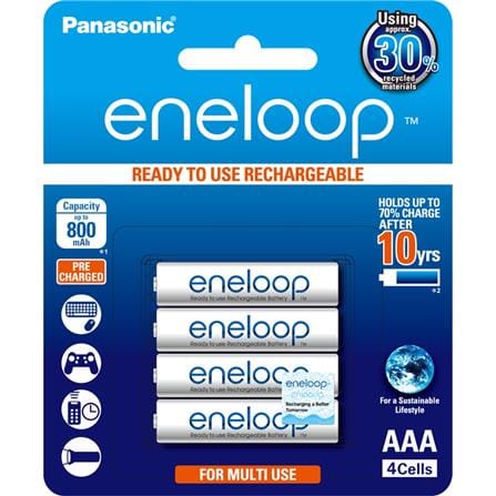 PANASONIC ENELOOP AAA BATTERY 4PCS BK-4MCCE/4BT