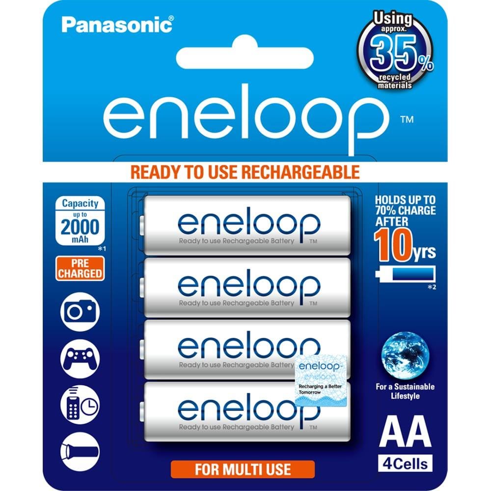 PANASONIC ENELOOP AA BATTERY 4PCS BK-3MCCE/4BT