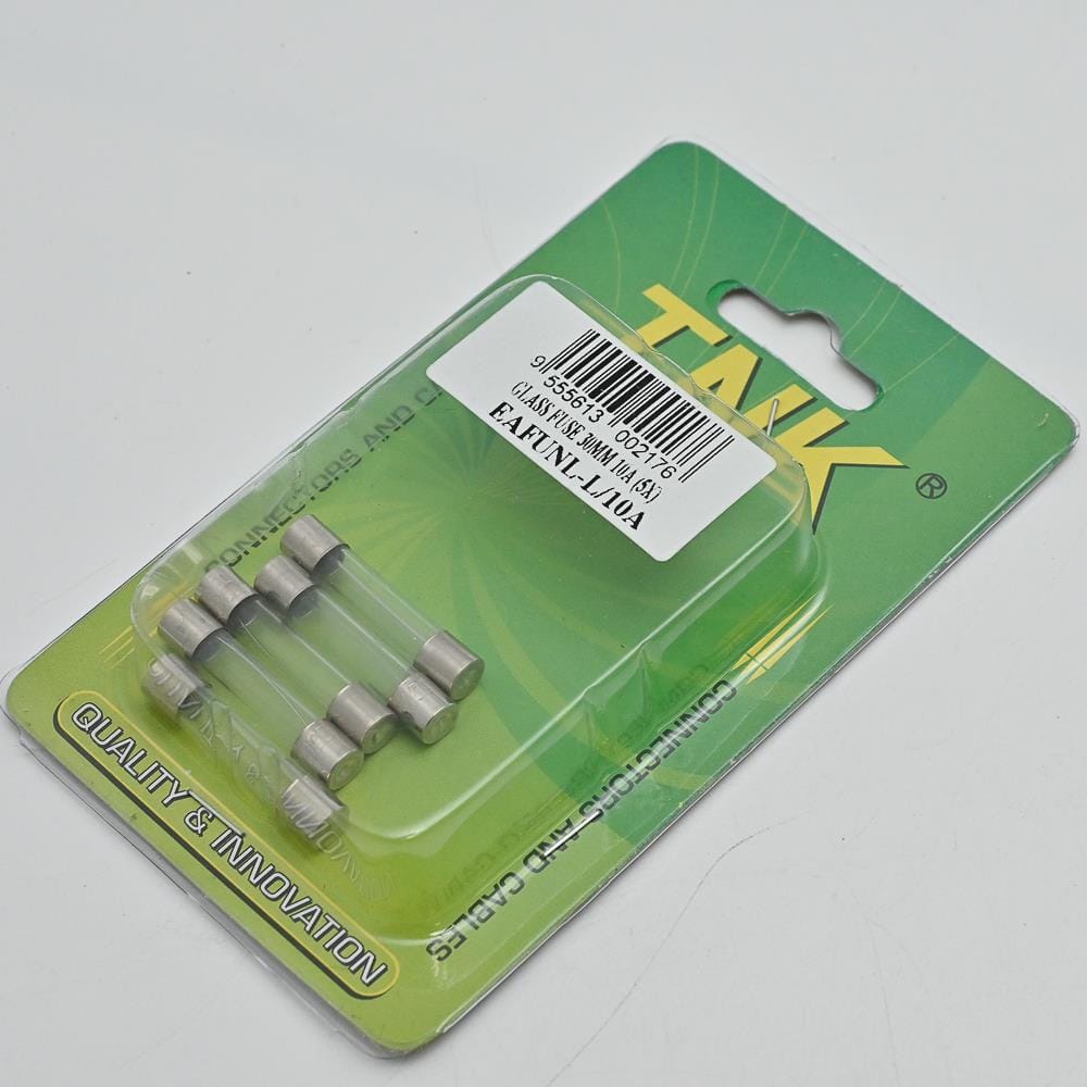 GLASS FUSE 30MM 10A 5PCS EAFUNL-L/10A