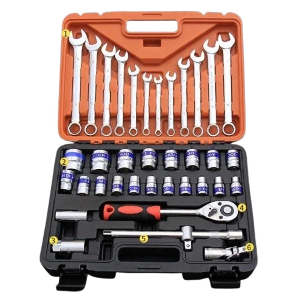 JE TECH Cr. V. BOX SOCKET WRENCH 37PCS/SET