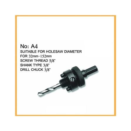 AMS HOLE SAW ARBOR 1.1/4"-6" x 3/8" A4