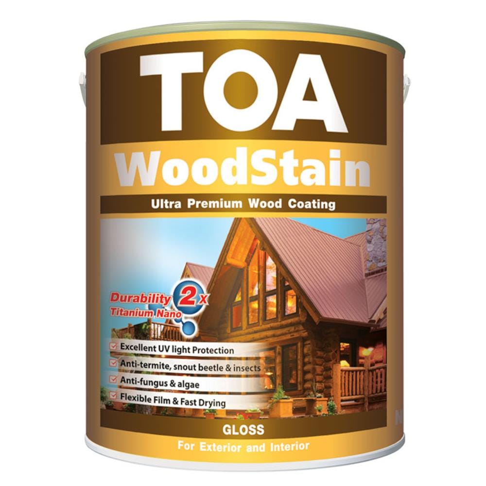 TOA WOODSTAIN GLOSS 9102 MAHOGANY 5 LITRE