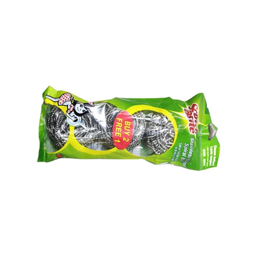 SCOTCH BRITE METALLIC SPIRAL BALL 2+1 PACK 333