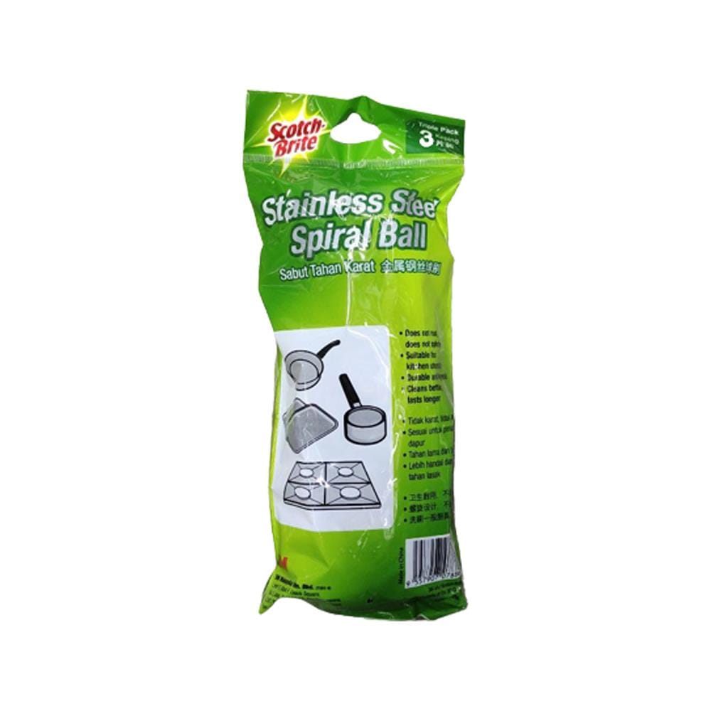 SCOTCH BRITE METALLIC SPIRAL BALL 2+1 PACK 333