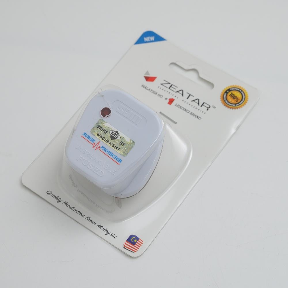 13A PLUG TOP WITH NEON+SURGE ZS145N ZEATAR