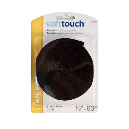 SOFT TOUCH SQUARE FELT STRIP 0.5X60" BROWN