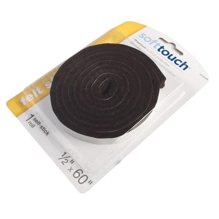 SOFT TOUCH SQUARE FELT STRIP 0.5X60" BROWN