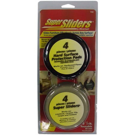 FURNITURE SLIDER WITH PROTECTION PAD SUPER SLIDERS 7038 3.5" 4PCS
