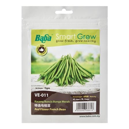 BABA VE-011 RED FLOWER FRENCH BEAN