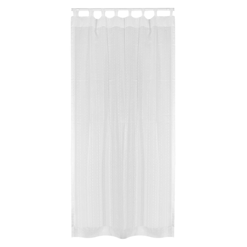TAB TOP SHEER CURTAIN HOME LIVING STYLE RIN 130X220CM WHITE