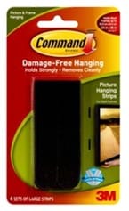 COMMAND PICTURE HANGING STRIP LARGE 17206ANZ BLACK