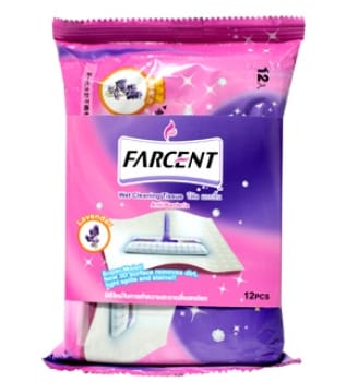FARCENT ANTIBACTERIAL WET TISSUE 12'S LAVENDER