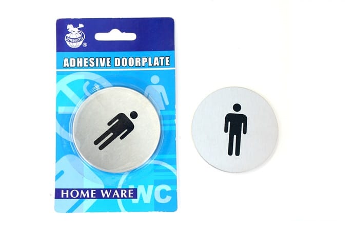 AVIO DESTINATION BOARD ROUND STEEL PLATE SIGN-MAN EACH