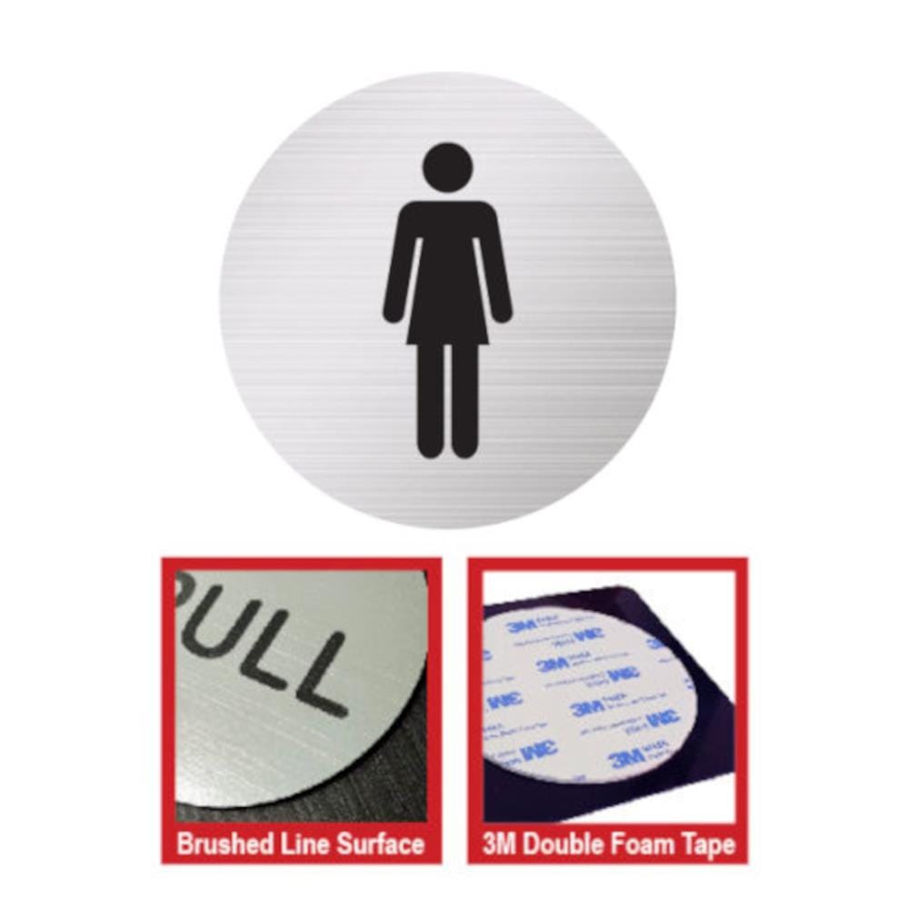 AVIO DESTINATION BOARD ROUND STEEL PLATE SIGN- WOMAN EACH