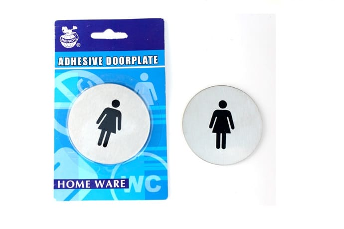 AVIO DESTINATION BOARD ROUND STEEL PLATE SIGN- WOMAN EACH