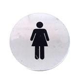 AVIO DESTINATION BOARD ROUND STEEL PLATE SIGN- WOMAN EACH