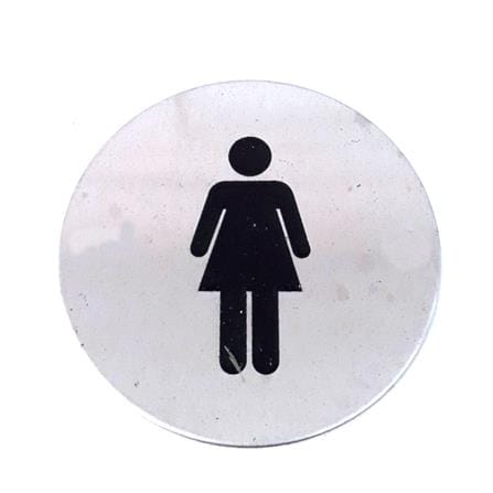 AVIO DESTINATION BOARD ROUND STEEL PLATE SIGN- WOMAN EACH