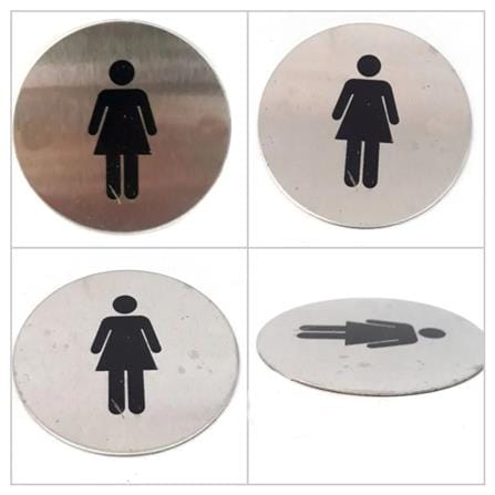 AVIO DESTINATION BOARD ROUND STEEL PLATE SIGN- WOMAN EACH