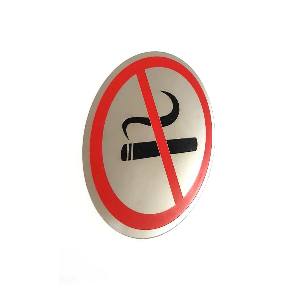 AVIO DESTINATION BOARD ROUND STEEL PLATE SIGN-NO SMOKING