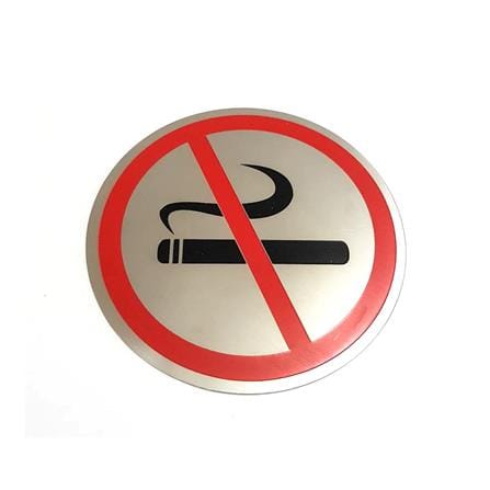 AVIO DESTINATION BOARD ROUND STEEL PLATE SIGN-NO SMOKING