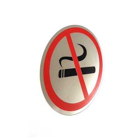 AVIO DESTINATION BOARD ROUND STEEL PLATE SIGN-NO SMOKING