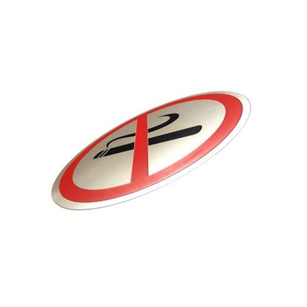 AVIO DESTINATION BOARD ROUND STEEL PLATE SIGN-NO SMOKING