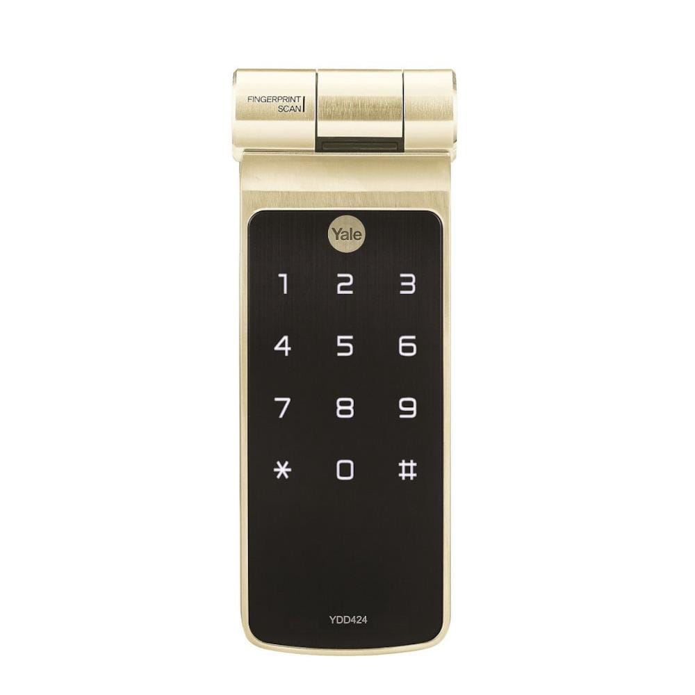 YALE DEADBOLT FINGERPRINT DIGITAL DOOR LOCK YDD424 CHAMPAGNE GOLD