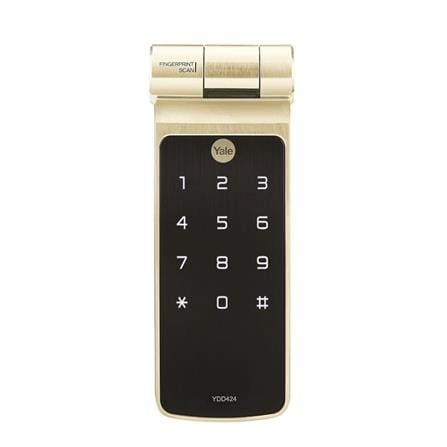 YALE DEADBOLT FINGERPRINT DIGITAL DOOR LOCK YDD424 CHAMPAGNE GOLD