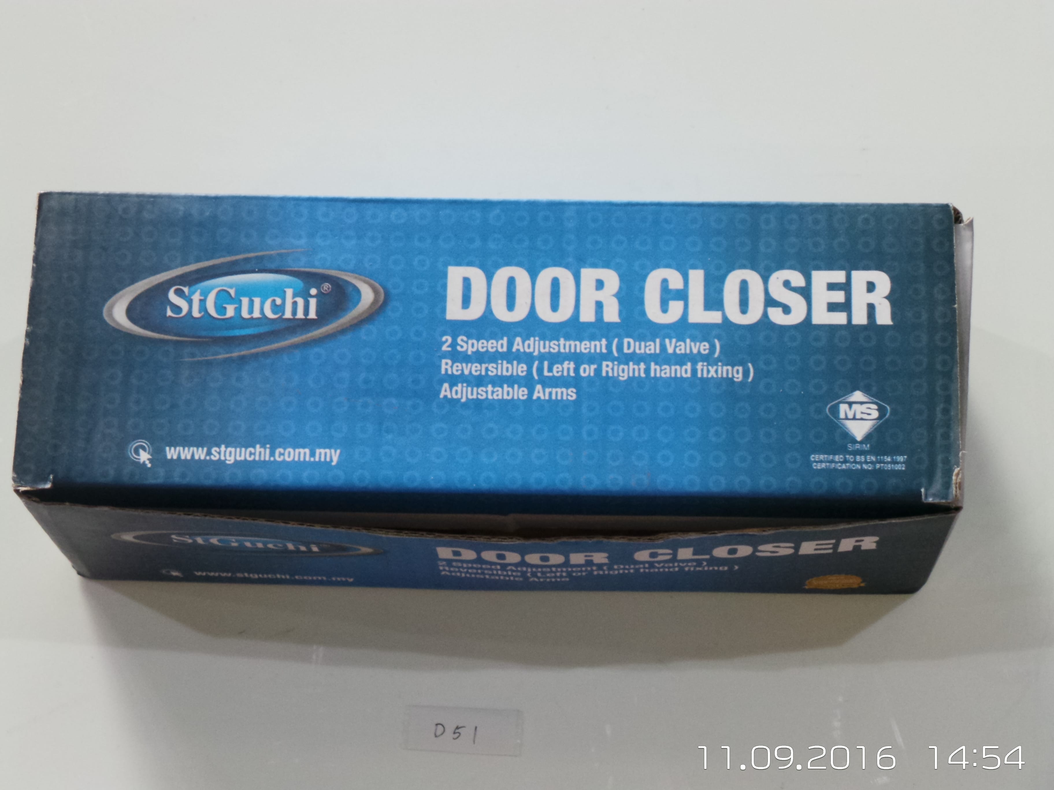 ST.GUCHI DOOR CLOSER D51 SILVER