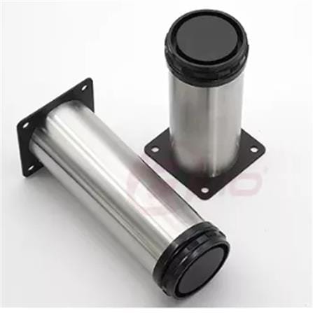 AVIO STAINLESS STEEL ADJUSTABLE FURNITURE LEG PVC GLIDE H100MM D50MM