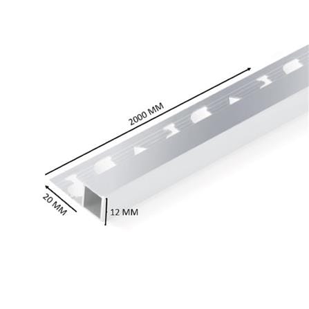 DP CORNERTRIM ALUMINIUM SQUARE CA122001 SILVER 2M