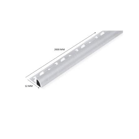 CORNER TRIM ALUMINIUM CURVE 12MM SAND SILVER 2M